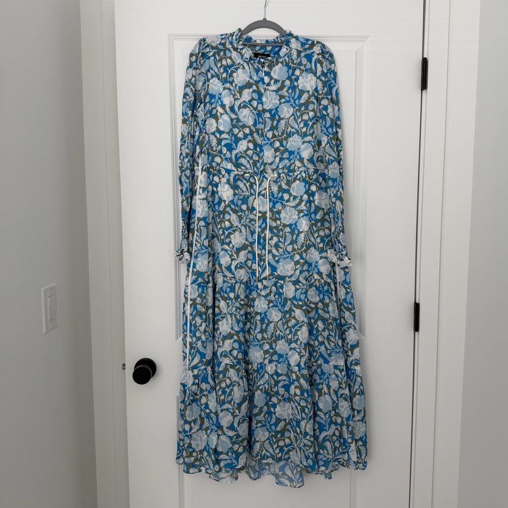 ME+EM floral long sleeve maxi dress